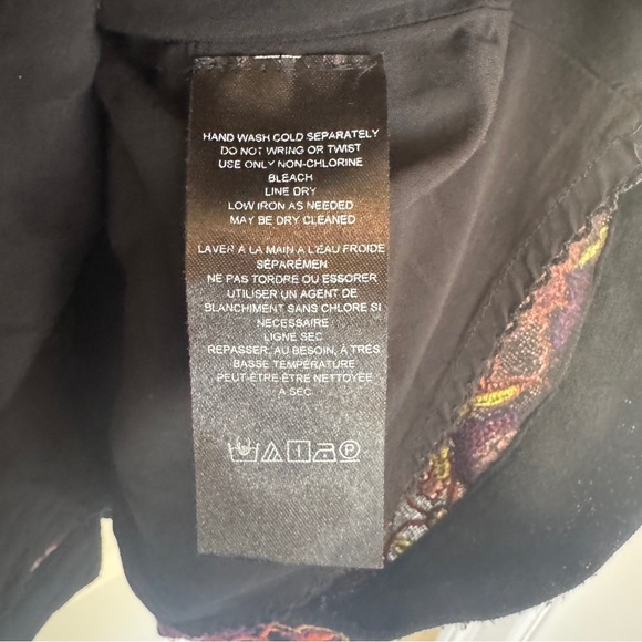 Anthropologie Embroidered Purple and Black Floral Mini Dress Size 0 MSRP $398 - Picture 9 of 12